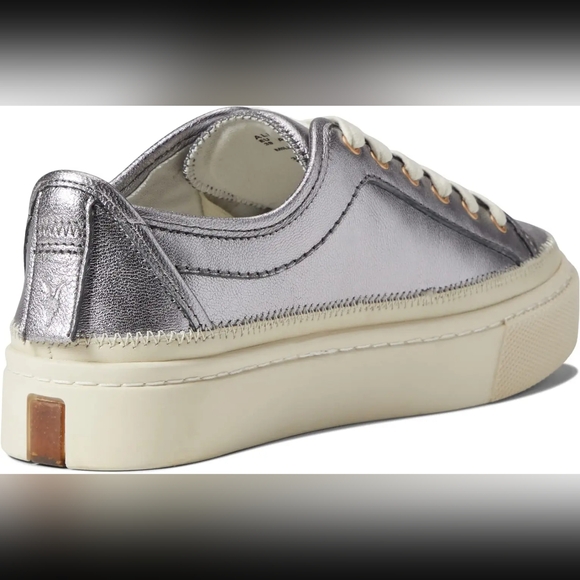 All Saints Milla Silver Sneakers US 9/ EU 39 New - Picture 5 of 11